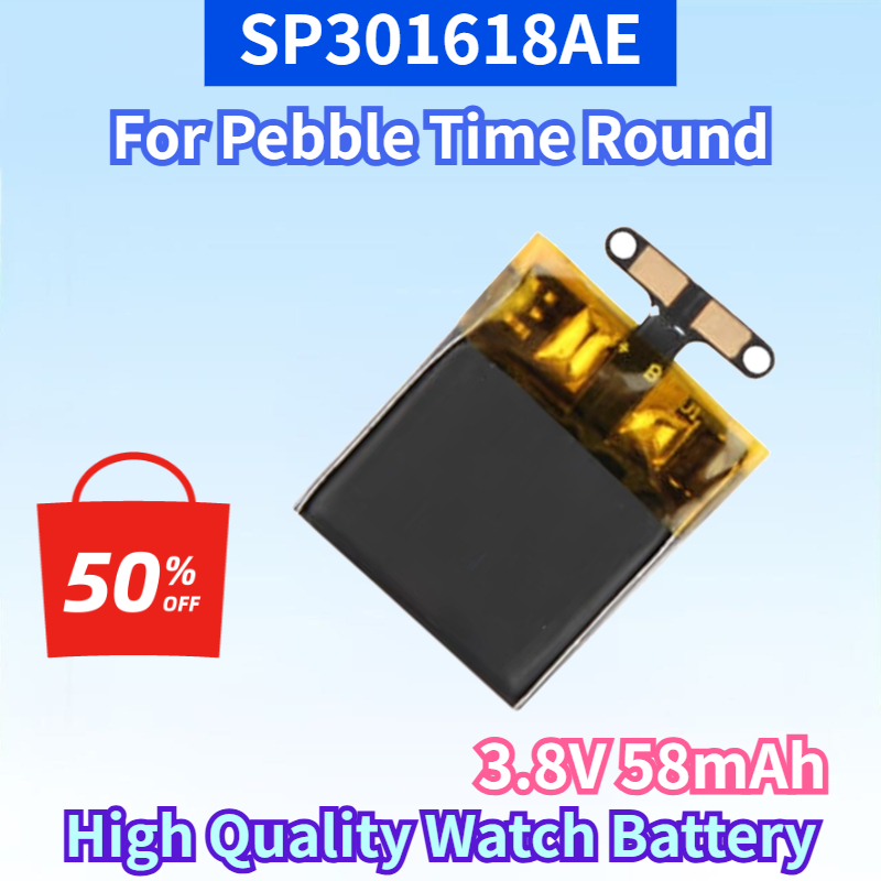 Smartwatch Pebble Watches - Yeni SP301618AE 3.8V 58mAh Lityum-iyon Şarj