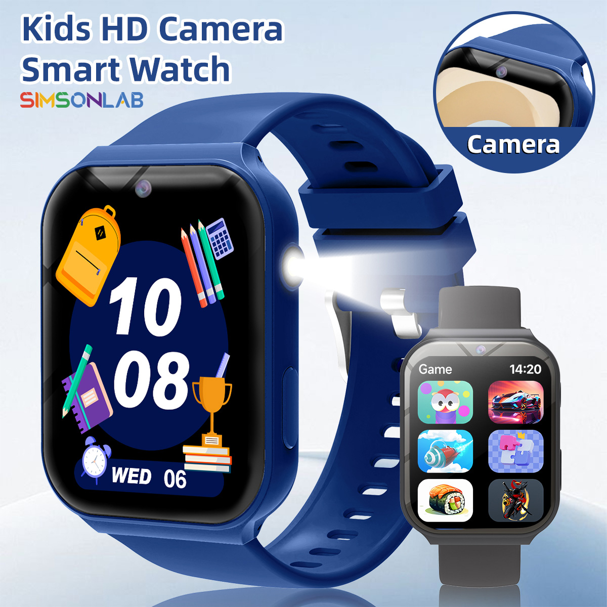 Smartwatch Watches Birthday Gift For Boys - Çocuklar İçin Çalışma Ortakları HD Kamera
