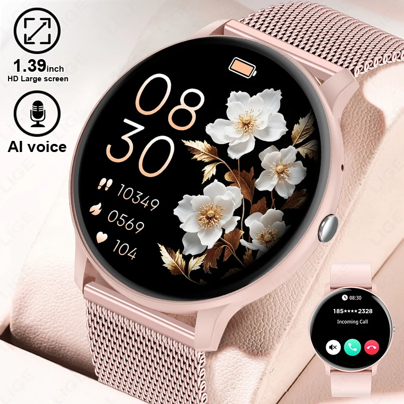 Watches Ladies Smartwatch - LIGE Bluetooth Çağrı Özellikli Akıllı Saat