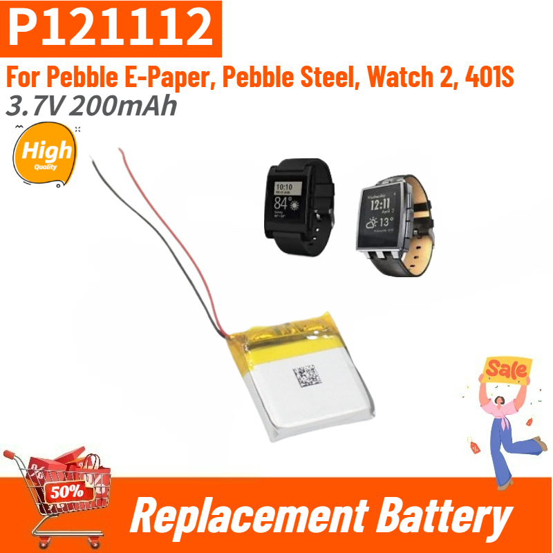 Smartwatch Pebble Watches - P121112 Yüksek Kaliteli Akıllı Saat Pili