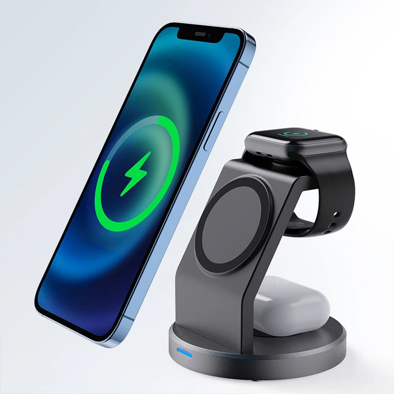 Smartwatch Phone Watches - 3'ü 1 Arada Kablosuz Şarj Standı