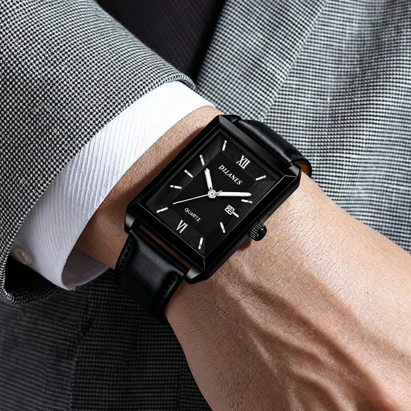 Smartwatch New Watches - Rahat Deri erkek Saatleri Moda Kare