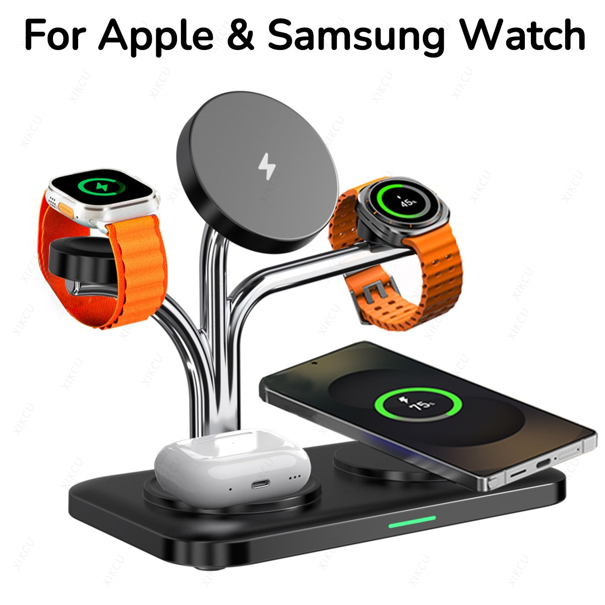 Smartwatch Phone Watches - 5'i 1 Arada Manyetik Kablosuz Şarj