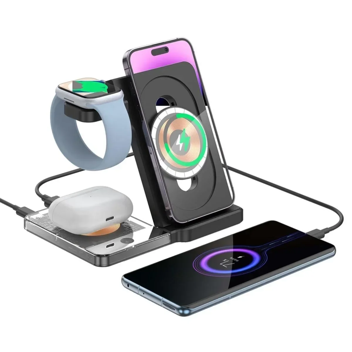 Smartwatch Phone Watches - 15W MagSafe Uyumlu Kablosuz Şarj Standı