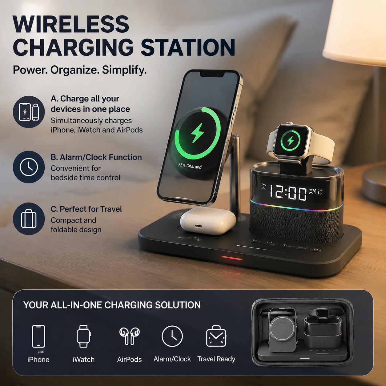 Manyetik Kablosuz Şarj İstasyo - Smartwatch Phone Watches incelemesi ve fiyatı