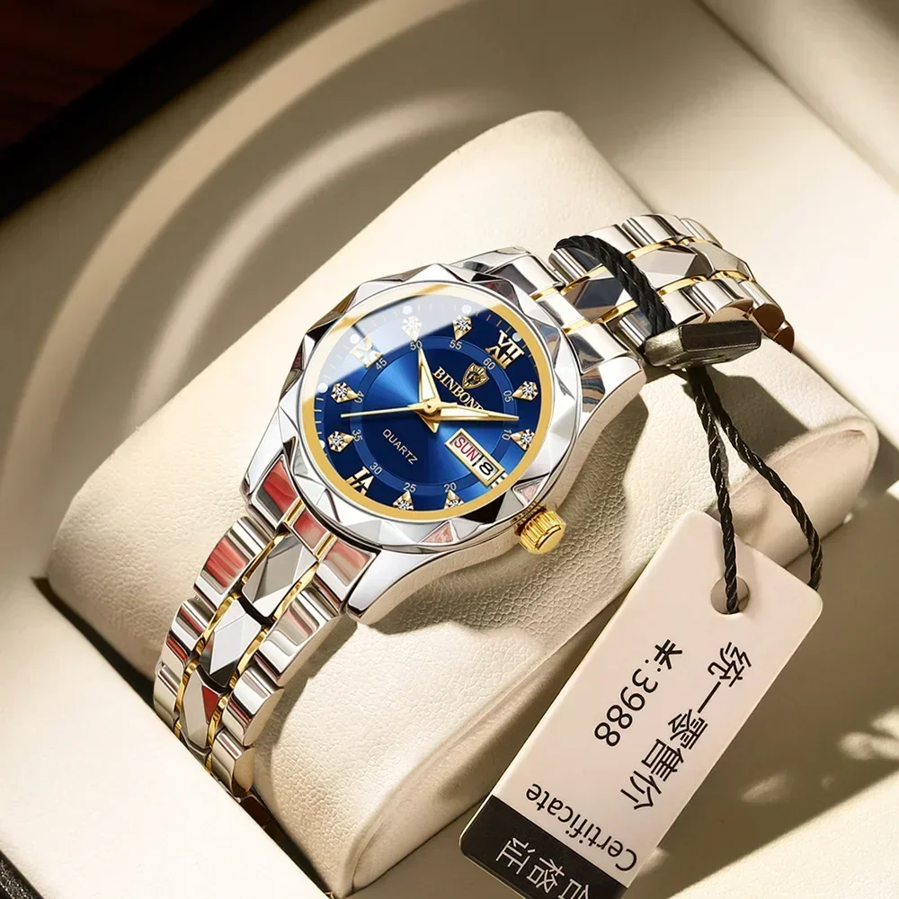 BINBOND Yeni 2522 Şık Kadın Ku - Waterproof Diving Watch incelemesi ve fiyatı