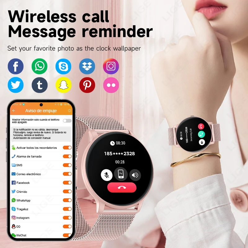 LIGE Bluetooth Çağrı Özellikli - Watches Ladies Smartwatch incelemesi ve fiyatı