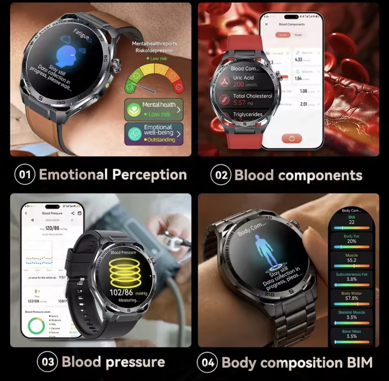 EKG Özellikli Üst Düzey Sağlık - Watches Ladies Smartwatch incelemesi ve fiyatı