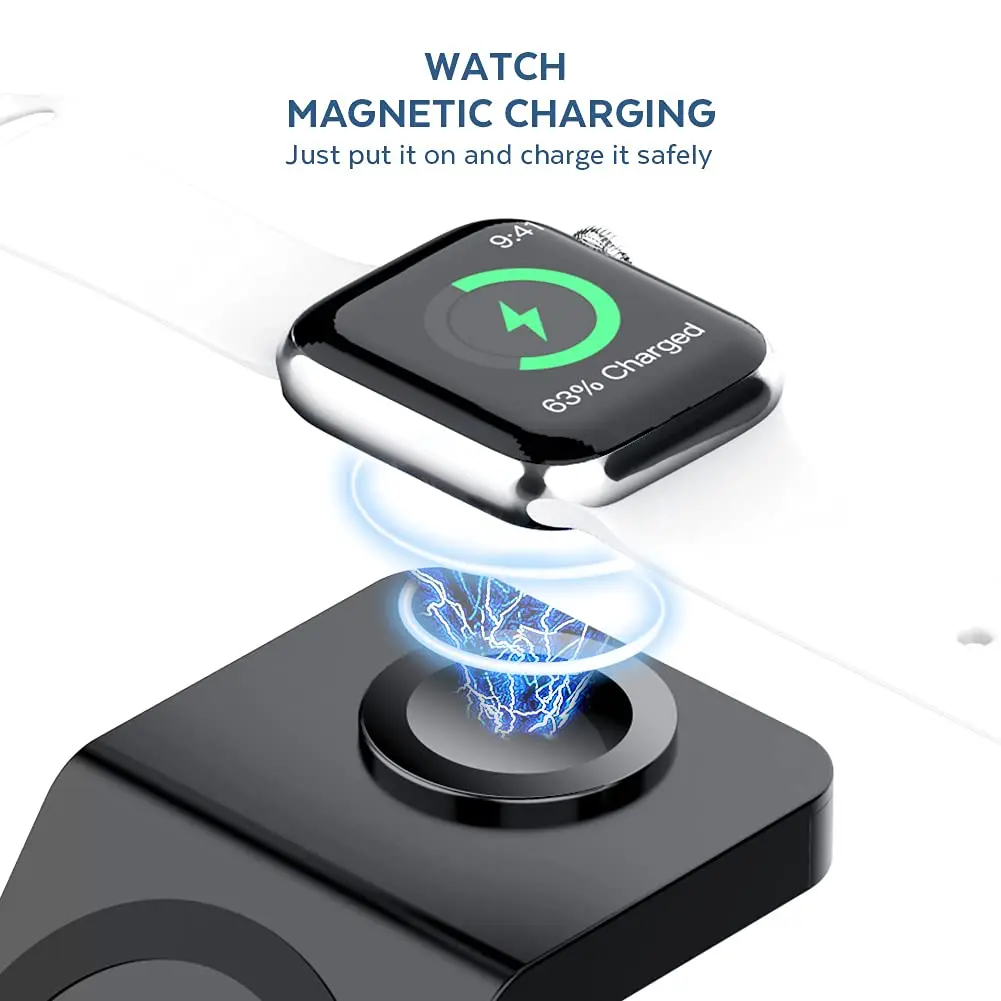 3'ü 1 Arada Kablosuz Şarj Stan - Smartwatch Phone Watches incelemesi ve fiyatı
