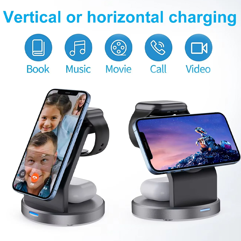 3'ü 1 Arada Kablosuz Şarj Stan - Smartwatch Phone Watches incelemesi ve fiyatı